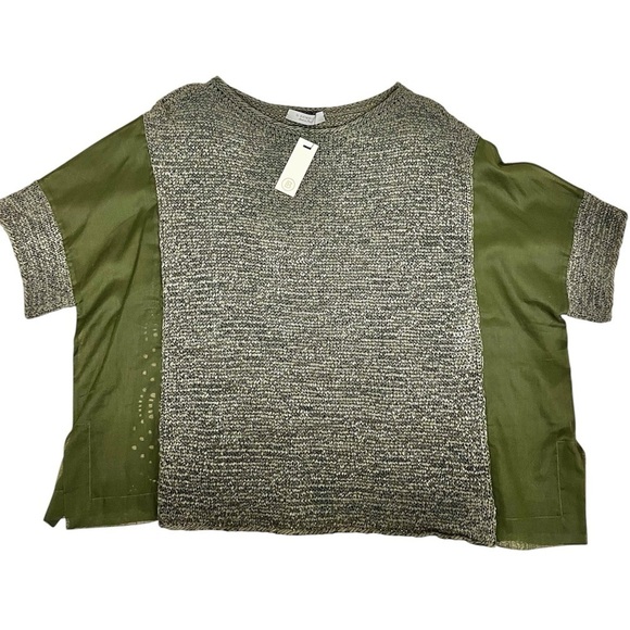D. Exterior Tops - MADE IN ITALY • D. Exterior Olive Green Knit Top Size Large NEW